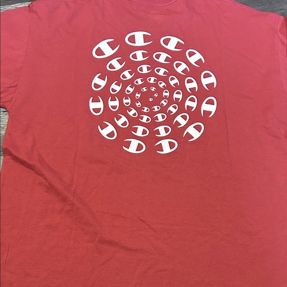 Champion Spiral Logo Red Men's Tee - Picture 3 of 5